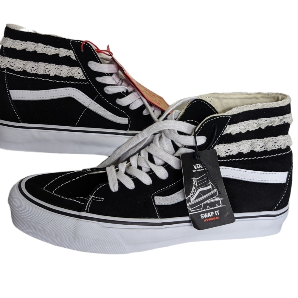Vans Sandy Liang x Sk8-Hi  'Black'  REMOVABLE BOTTOM.. Size Women 12..